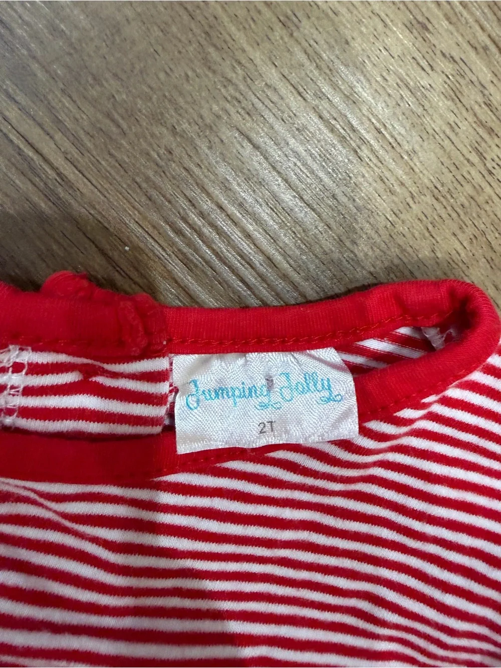 Disney Girls Red Striped Top & Ruffle Shorts Matching Set